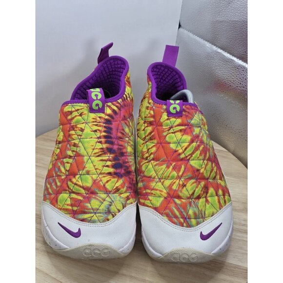 Nike ACG Moc 3.0 Tie Dye Green Strike Purple Mens Sz 13 Moccasin CW2463-300 - Picture 4 of 9
